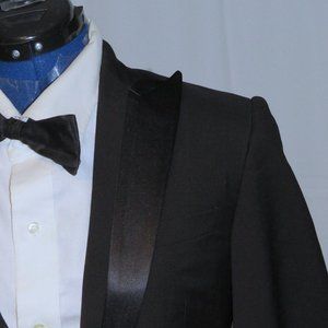 Dior Homme FW 07 Hedi Slimane Black Gabardine One Button Tuxedo 36 NWOT